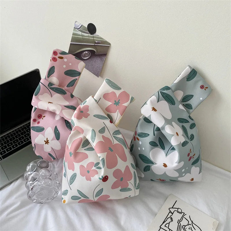 Cute Floral Knot Wristlet Bag ✨ Stylish Tote for Trendy Women