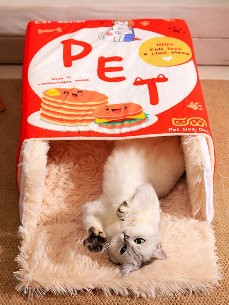 Cozy Cat Castle Snuggle Box for Feline Friends Plush Retreat & Playhouse